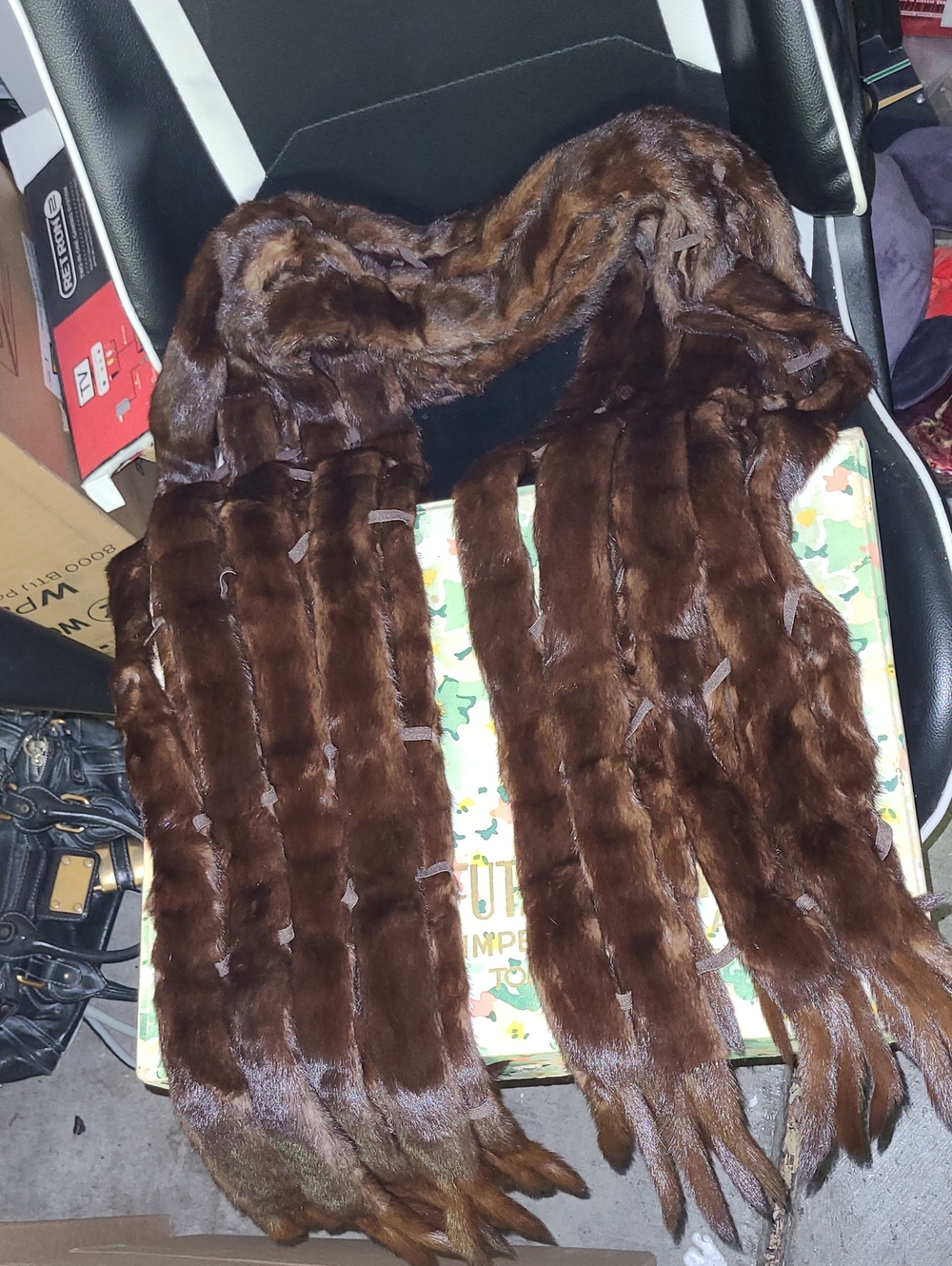 Brown Fur Stole Scarf - Women Accessories
